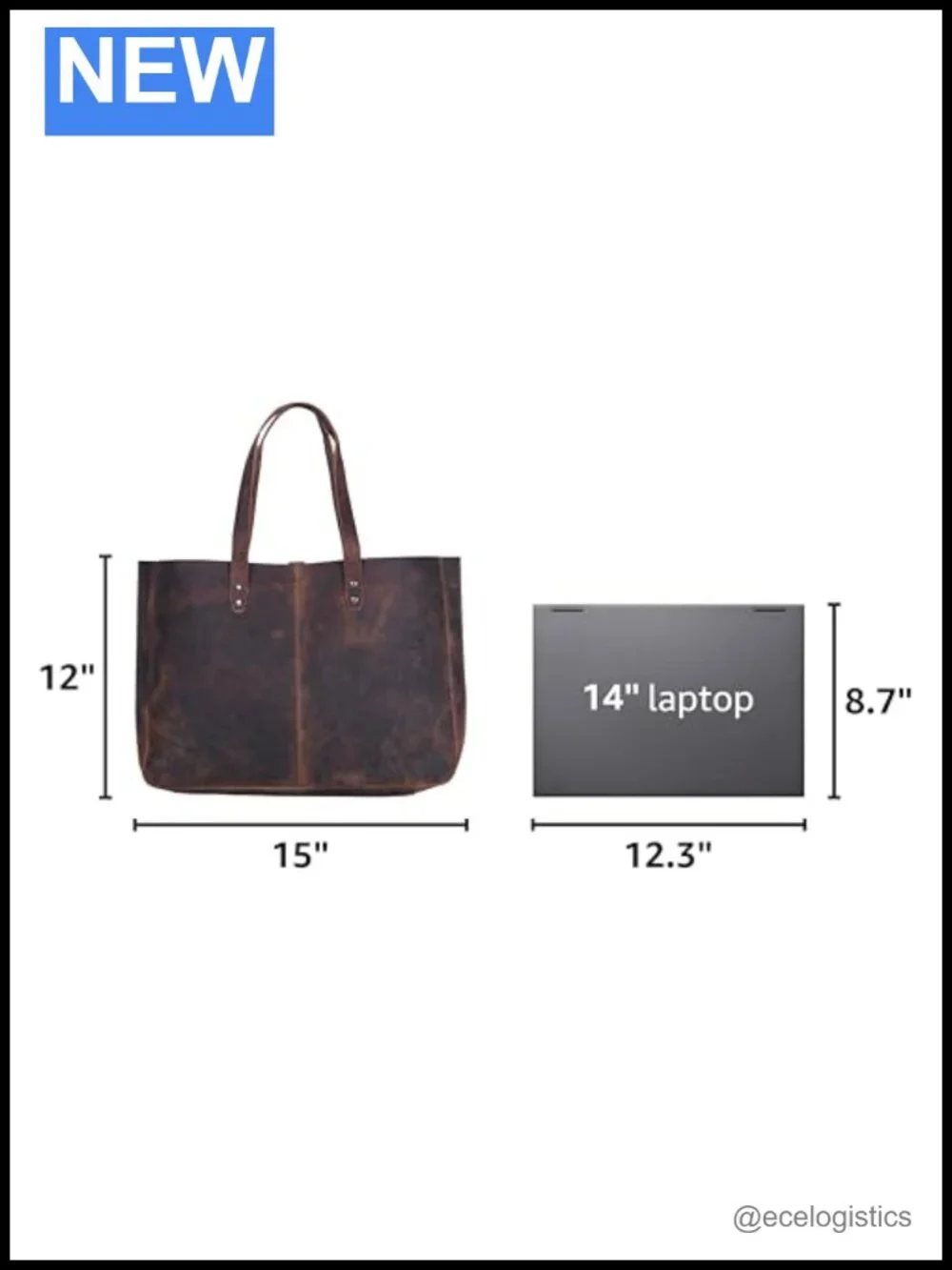 Leather Tote Bag for Women, Travel Shopping Satchel Handbag